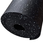 FitNord Kumimatto musta 8 mm (10m rulla) sinisillä pilkuilla 1