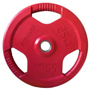 Levypaino 25 kg Tri Grip Olympic, tummanpunainen