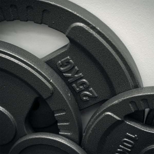 FitNord Valurautainen 30 mm Levypaino otekahvoilla 25 kg 5