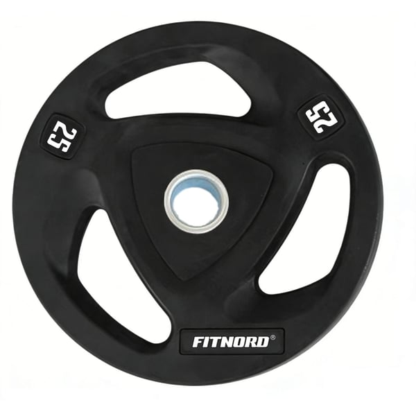 Levypaino 25 kg, FitNord Tri Grip Black 1