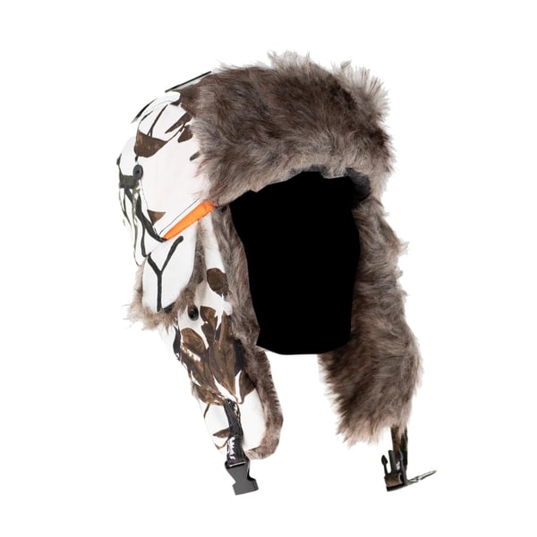 SnowFox Thermo Plus Kääntöhattu White Camo/Oranssi 1