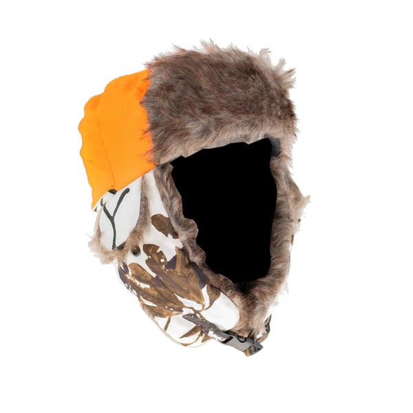 SnowFox Thermo Plus Kääntöhattu White Camo/Oranssi 3