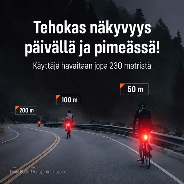 Pyörän takavalo Fenix BC05R V2.0, 15 lm 7