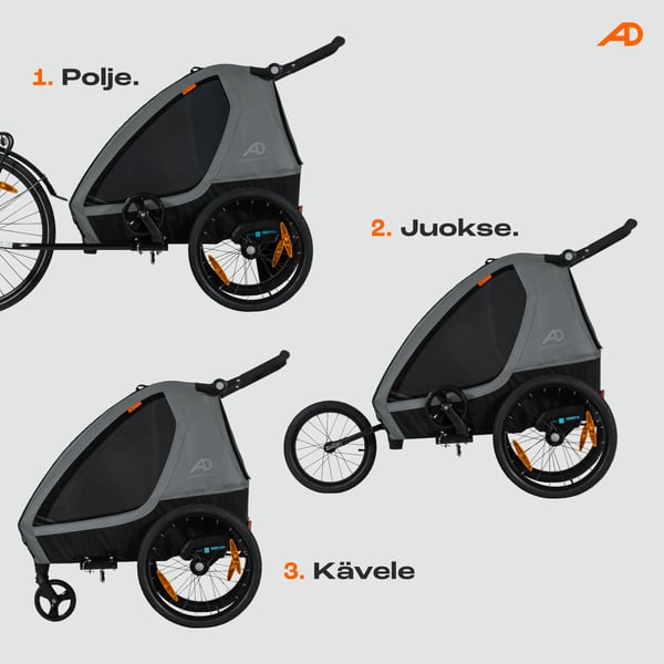 ArmorDuty TR-01 Lapsenkuljetusperäkärry, 2 lapselle 9