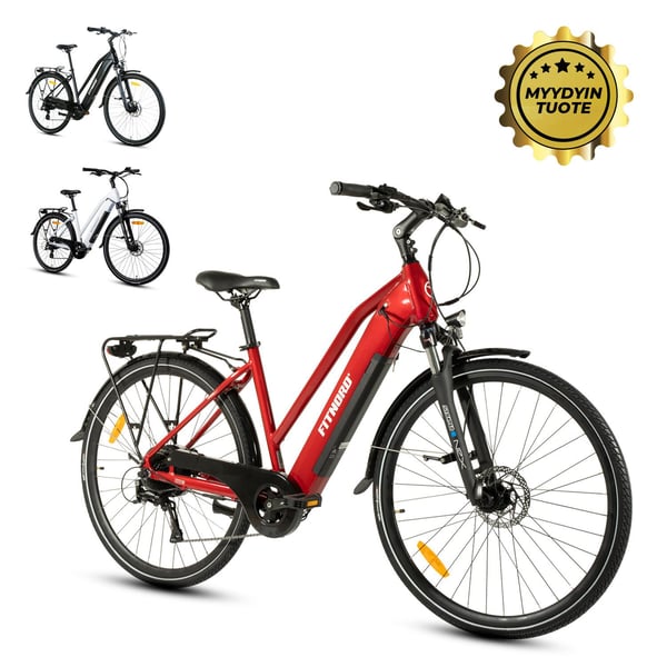 FitNord Ava 300 Sähköpyörä, punainen (720Wh tehoakku) 2