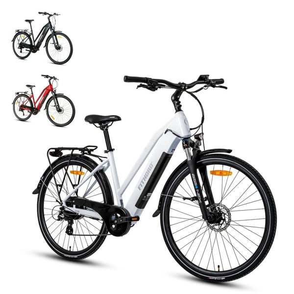 FitNord Ava 300 Sähköpyörä 2024, valkoinen (720 Wh tehoakku) 3