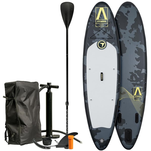 FitNord Aqua 300 SUP-lautasetti, NÄSI (lime-musta), alumiinimelalla G2 1