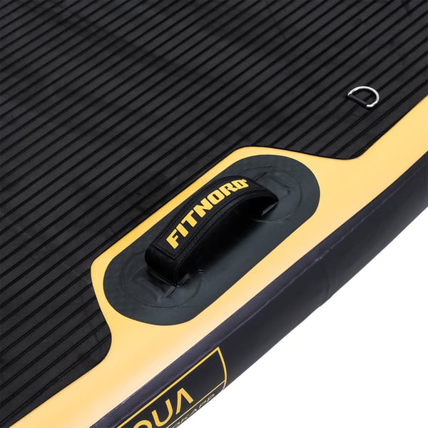 FitNord Aqua Leaf 340 SUP-lautasetti, Nordkapp (musta-keltainen), hiilikuitumelalla, G2 4