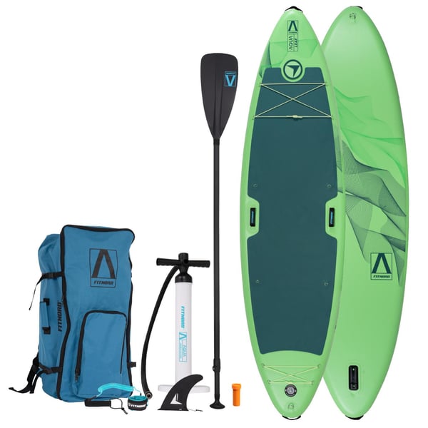 FitNord Aqua Leaf 340 SUP-lautasetti, vihreä (kantavuus 200 kg, lasikuitumela) G2 1
