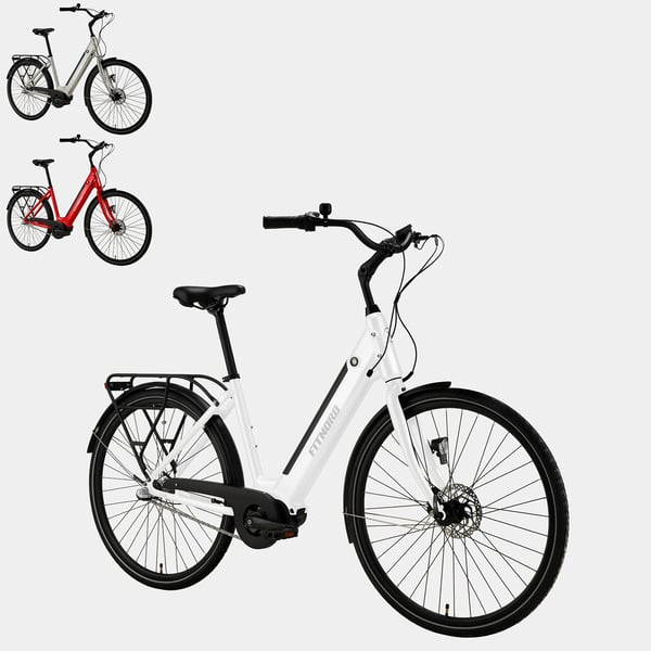 FitNord Classic 300 Sähköpyörä 2024, valkoinen (489,6 Wh akku) 2