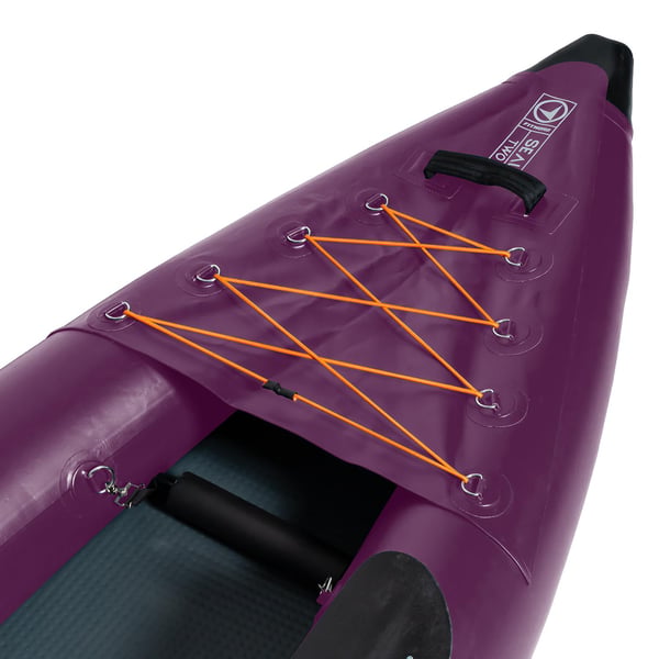 FitNord Seal Two ilmatäytteinen kajakki, tumma violetti (2-istuttava) G2 4