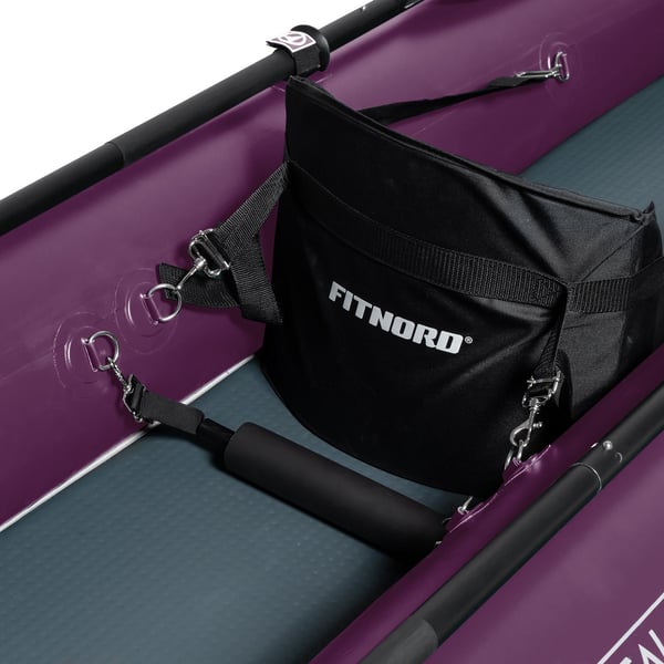 FitNord Seal Two ilmatäytteinen kajakki, tumma violetti (2-istuttava) G2 5