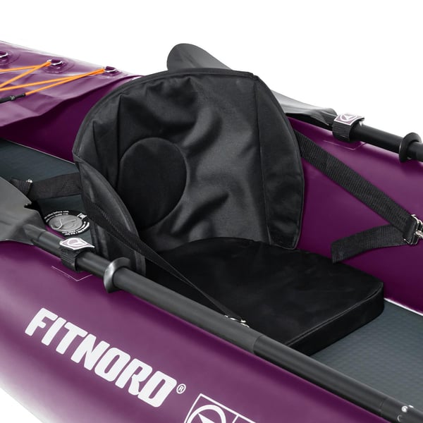 FitNord Seal Two ilmatäytteinen kajakki, tumma violetti (2-istuttava) G2 9