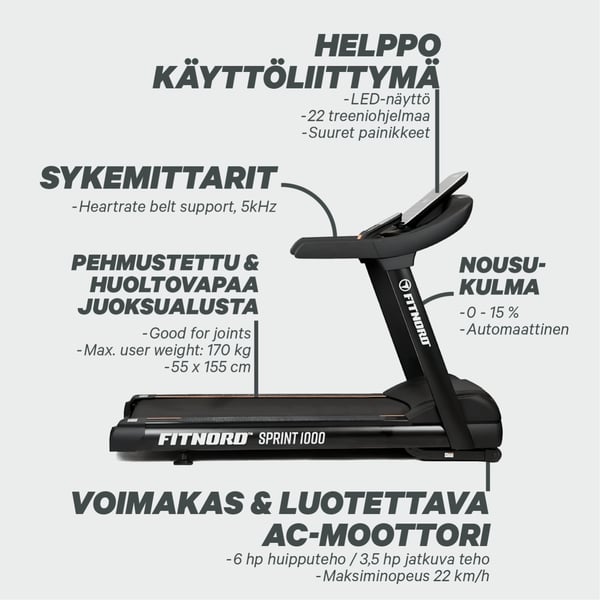 FitNord Sprint 1000 Juoksumatto 4