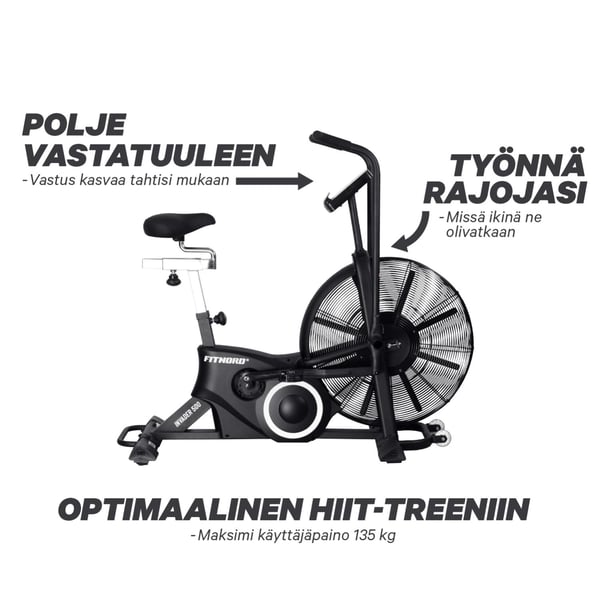 FitNord Invader 500 Airbike Ilmavastuspyörä 3