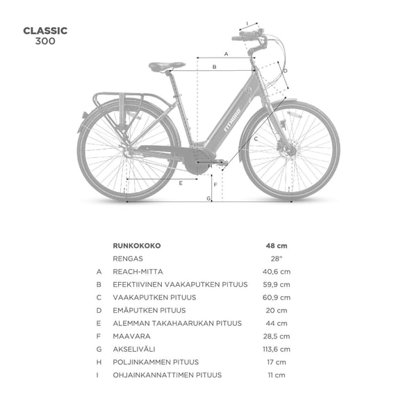 FitNord Classic 300 Sähköpyörä 2024, valkoinen (489,6 Wh akku) 11