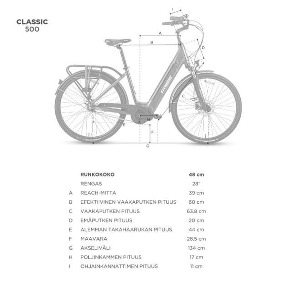 FitNord Classic 500 G2 Sähköpyörä, valkoinen 19
