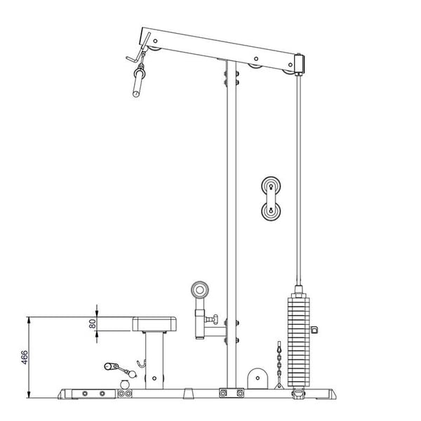 Body-Solid GLM84 Ylä- ja Alataljalaite, 95 kg painopakka 2