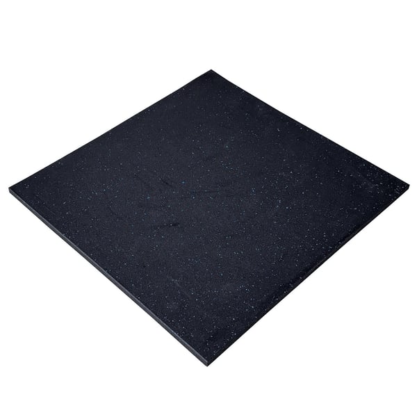 FitNord Kumilaatta 1m x 1m x 30mm, musta sinisillä pilkuilla 1