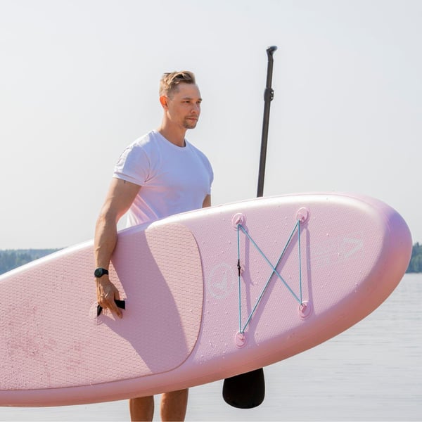 FitNord Aqua Lite SUP-lautasetti, vaaleanpunainen (kantavuus 110 kg) 2023-24 2