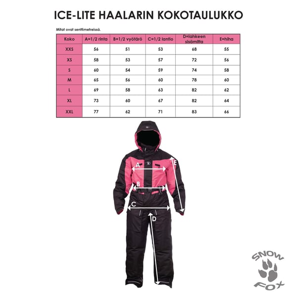 Snow Fox ICE-LITE lämpöhaalari naiset musta/pinkki 6