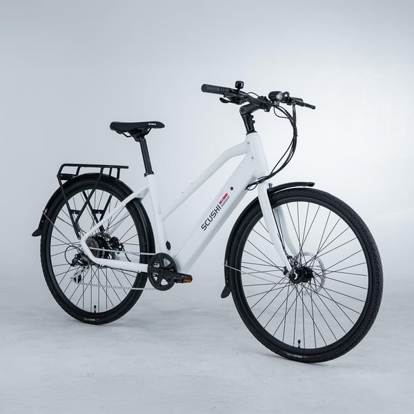 Scushi Norway Universe Sähköpyörä, valkoinen (360 Wh akku) 8