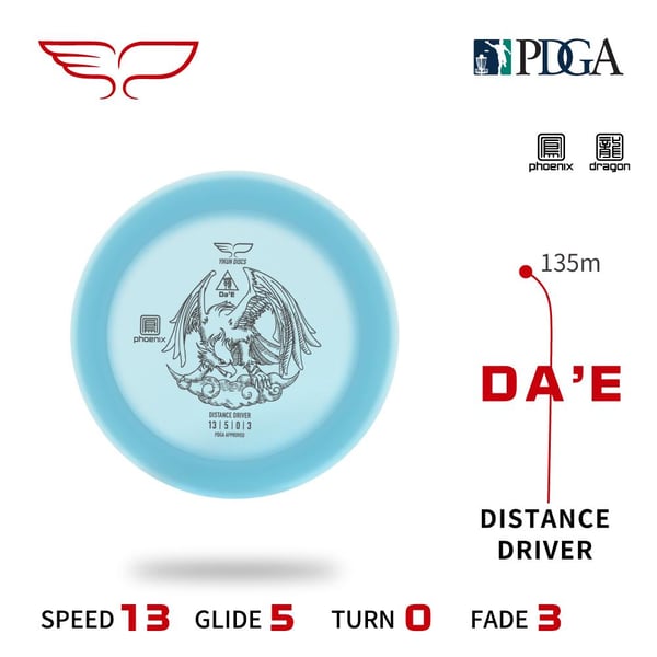 Yikun Dragon Line Da’e Pituusdraiveri Frisbeegolfkiekko, pinkki 2