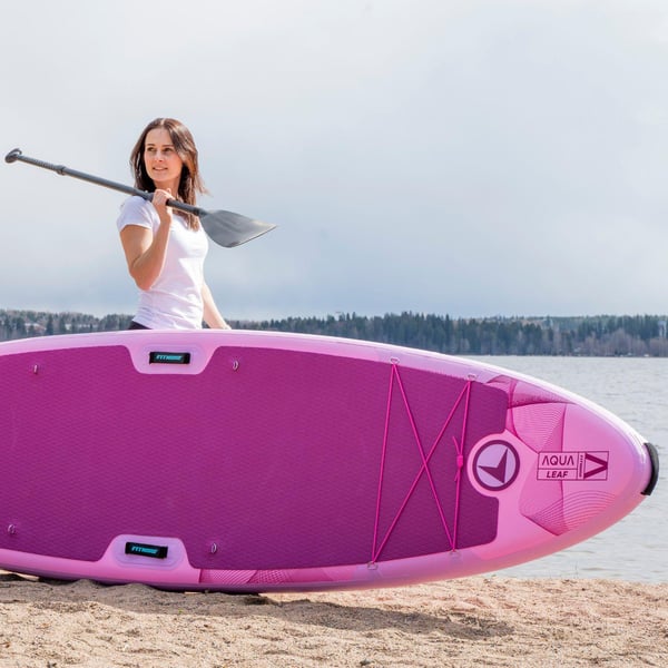 FitNord Aqua Leaf 340 SUP-lautasetti, pinkki (kantavuus 200 kg, lasikuitumela) 2023-24