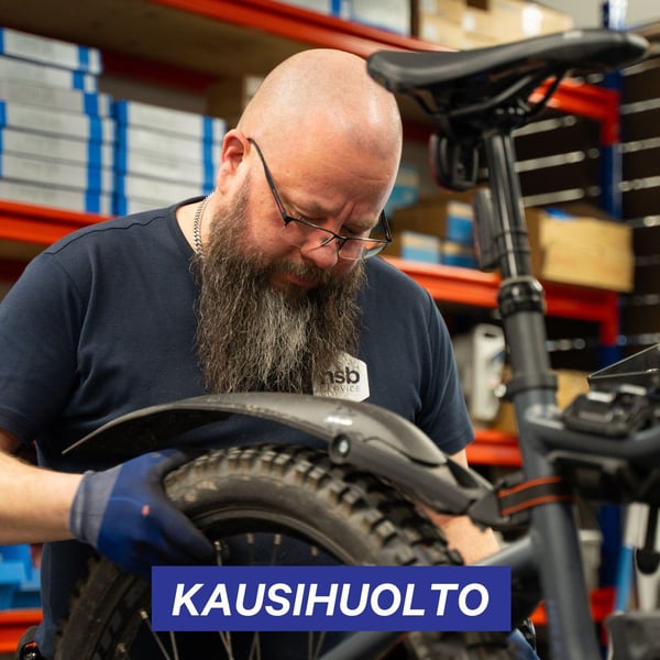 Sähköpyörän kausihuolto Vantaan tai Tampereen toimipisteessä