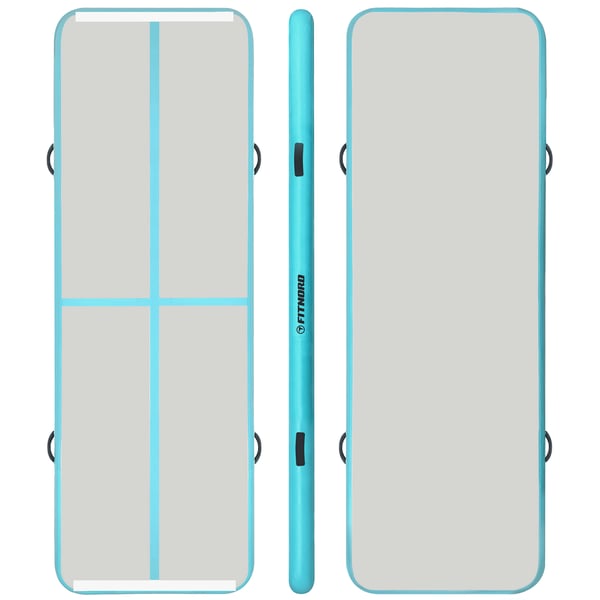 Fitnord Airtrack Ilmavolttiradan ala sekä yläpinta, 3 x 1 metriä, turkoosi