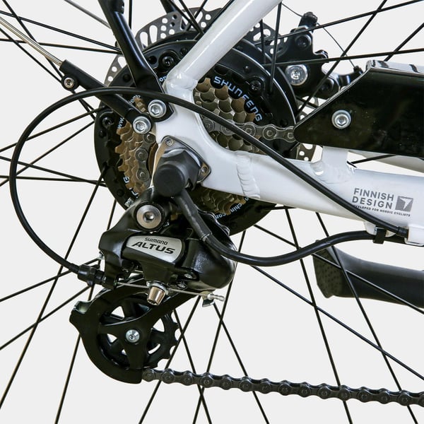 FitNord Ava 200 Sähköpyörä, valkoinen (540 Wh akku)