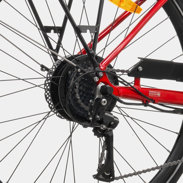 FitNord Ava 300 Sähköpyörä 2024, punainen (720 Wh tehoakku)