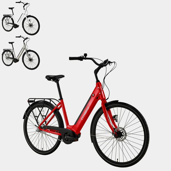 FitNord Classic 300 Sähköpyörä 2024, punainen (489,6 Wh akku)