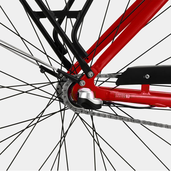 FitNord Classic 300 Sähköpyörä 2024, punainen (489,6 Wh akku)