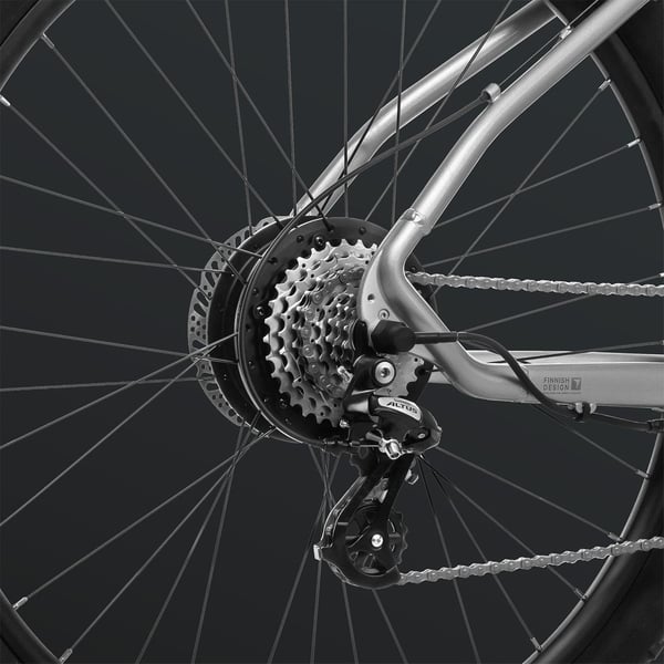 FitNord Ranger 200 Sähkömaastopyörä 2024, hopea (540Wh akku)