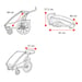 Lastenkuljetusperäkärry THULE Chariot Sport 2, Midnight black 6