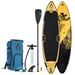FitNord Aqua Leaf 340 SUP-lautasetti, Nordkapp (musta-keltainen), hiilikuitumelalla, G2 1