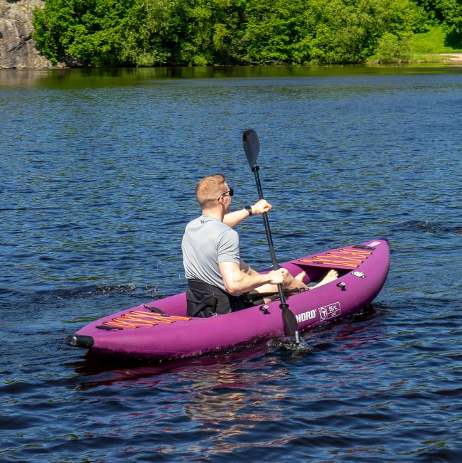 FitNord Seal One ilmatäytteinen kajakki, tumma violetti (1-istuttava) 