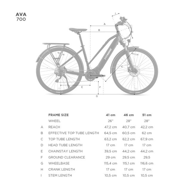 FitNord Ava 700 Sähköpyörä, musta (720 Wh tehoakku)