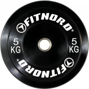 FitNord Bumper Black 5 kg Levypaino