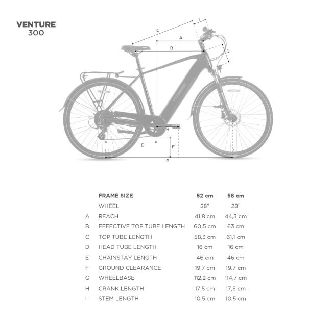 FitNord Venture 300 Sähköpyörä, grafiitti (720Wh tehoakku)