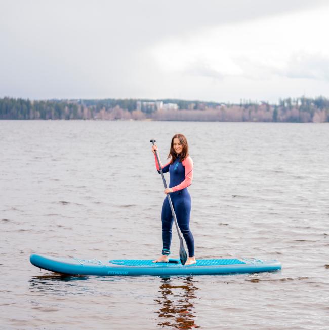 FitNord Aqua 330 SUP-lautasetti, petroli (kantavuus 150 kg, lasikuitumela)