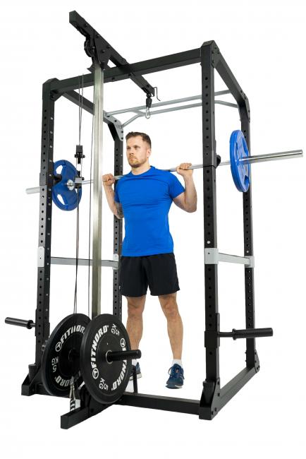 FitNord Power Rack Kyykkyhäkki ylä- ja alataljalla